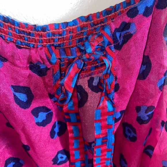 Anthropologie blue and pink Leopard Print Tank Top! - Picture 3 of 10